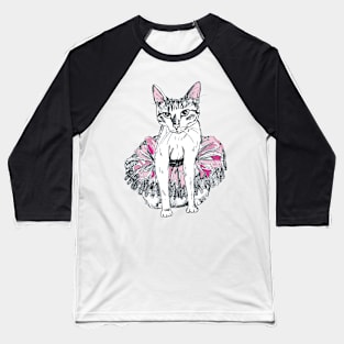 Cat in tu-tu Baseball T-Shirt